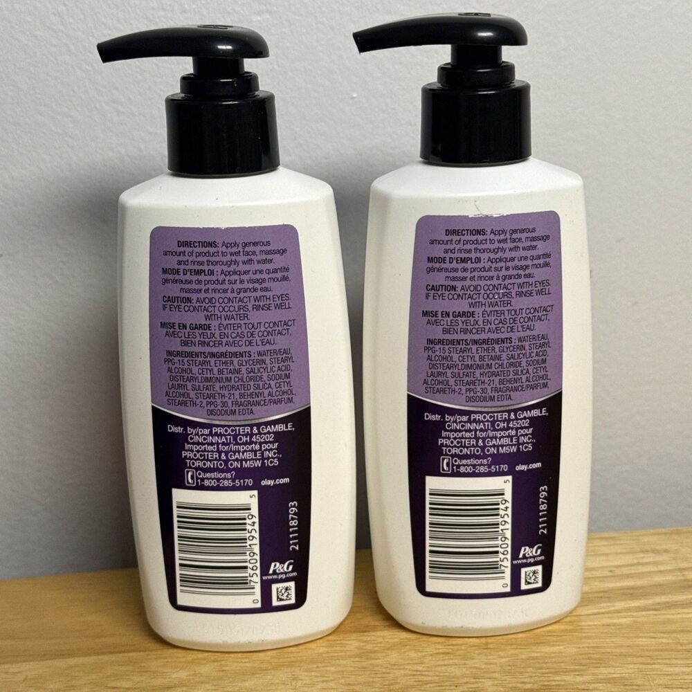 Olay Face Wash Age Defying Classic Facial Cleanser 6.8 Fl Oz Pack Of 2 - Picture 2 of 8